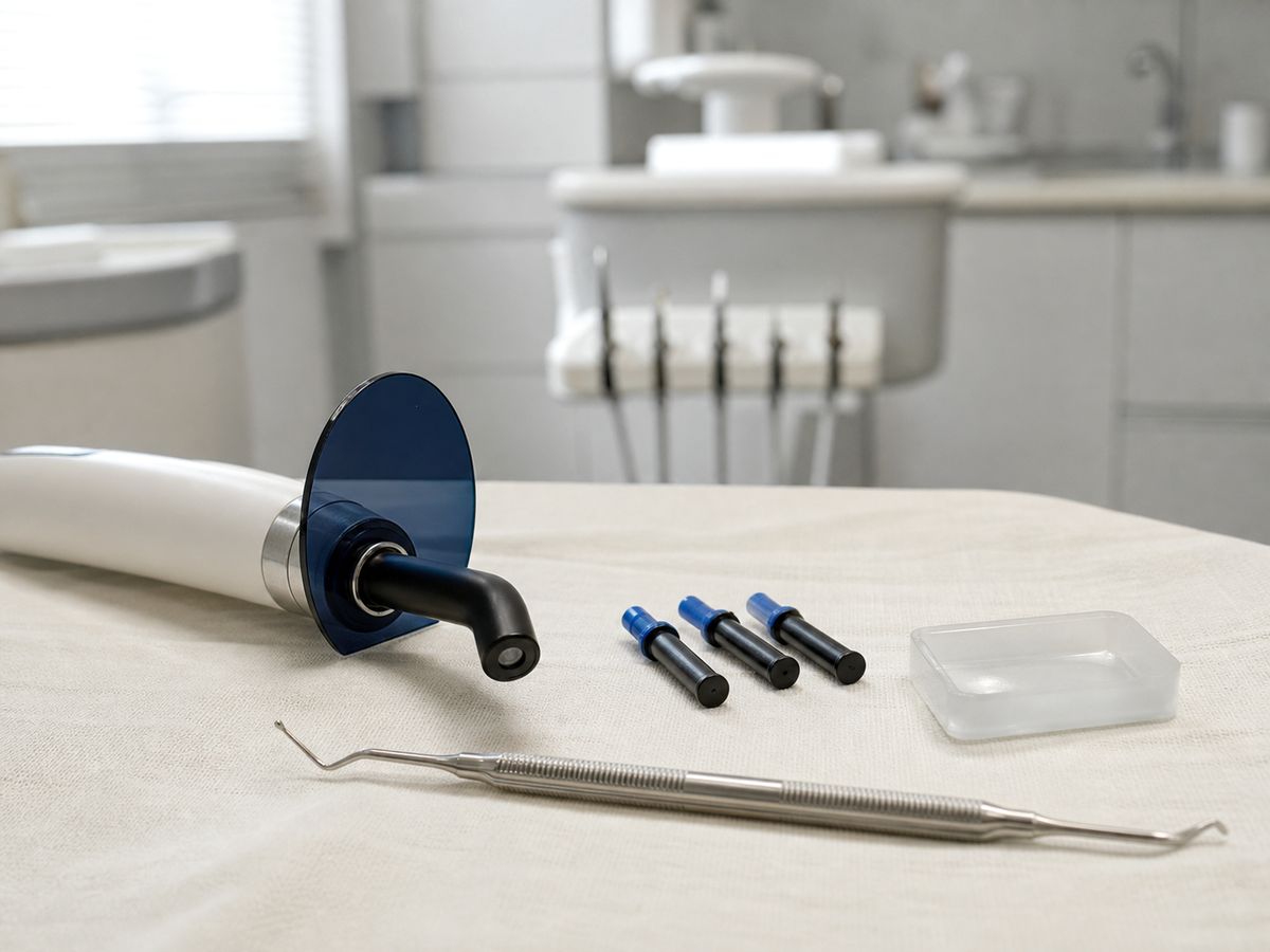 Materials prepared for a children's resin filling — Yonsei The Strong Dental Clinic