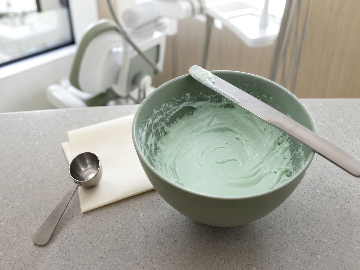 Impression material prepared to take a denture impression — Yonsei The Strong Dental Clinic