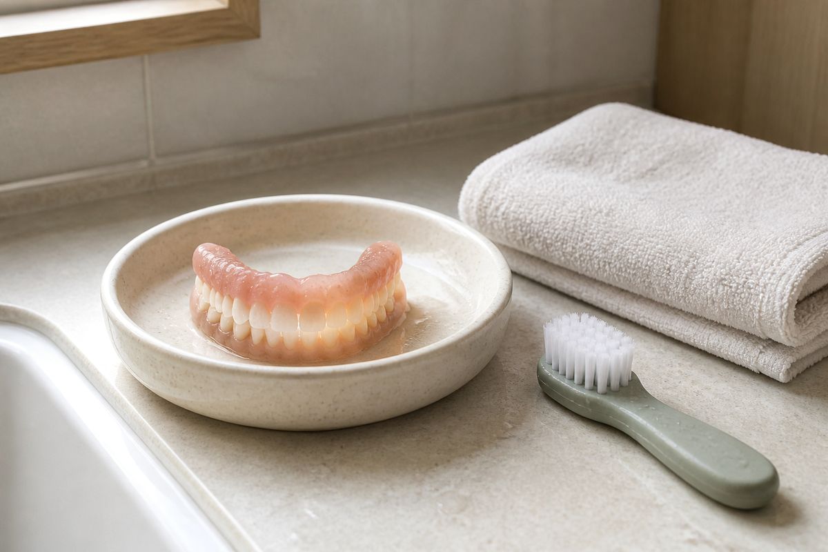 Cleaning and drying supplies for denture care — Yonsei The Strong Dental Clinic