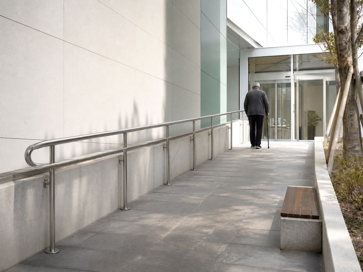 An accessible entry route for patients with limited mobility — Yonsei The Strong Dental Clinic